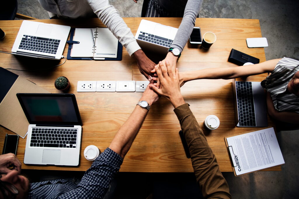 Team collaboration in office